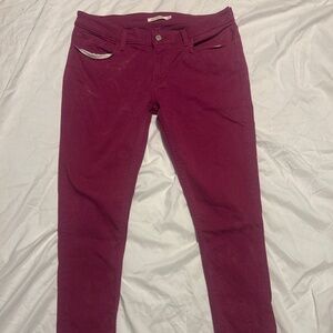Pink Levi’s Women's Pants – Stylish with Zipper Detailing